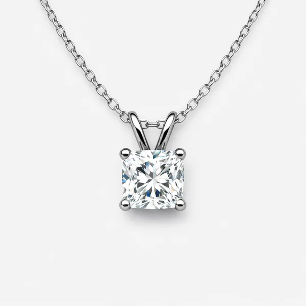 Radiant Solitaire Diamond Necklace