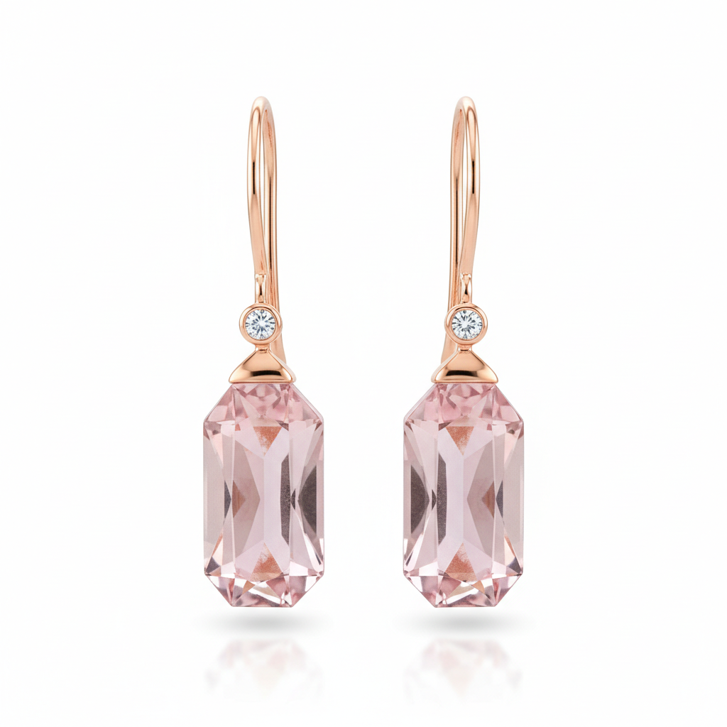 Rose Quartz Drop Earrings