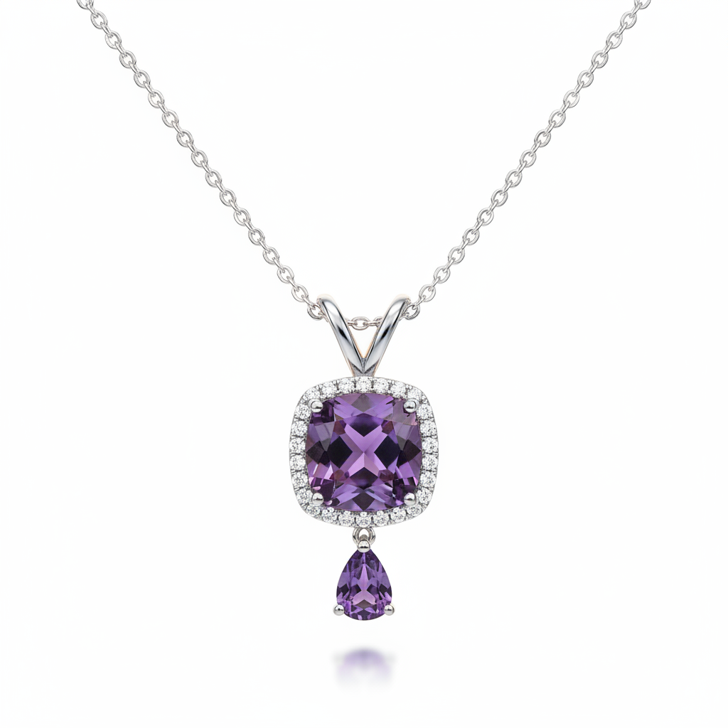 Starlight Amethyst Pendant Necklace