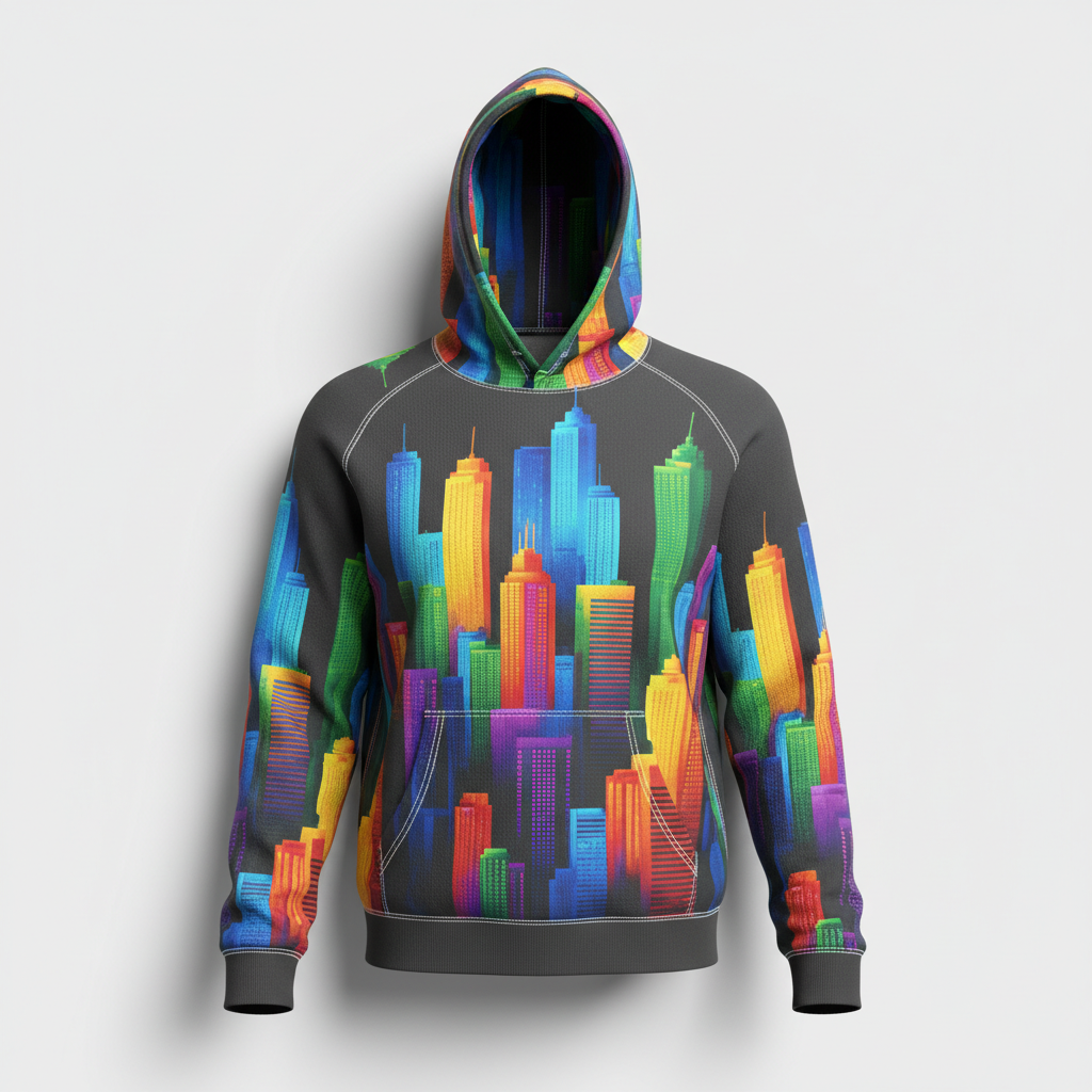 Vibrant Cityscape Hoodie