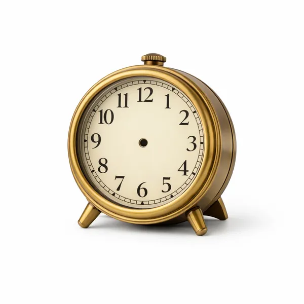Vintage Brass Desk Clock