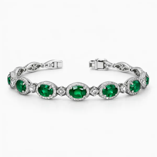 Vintage Inspired Emerald Bracelet