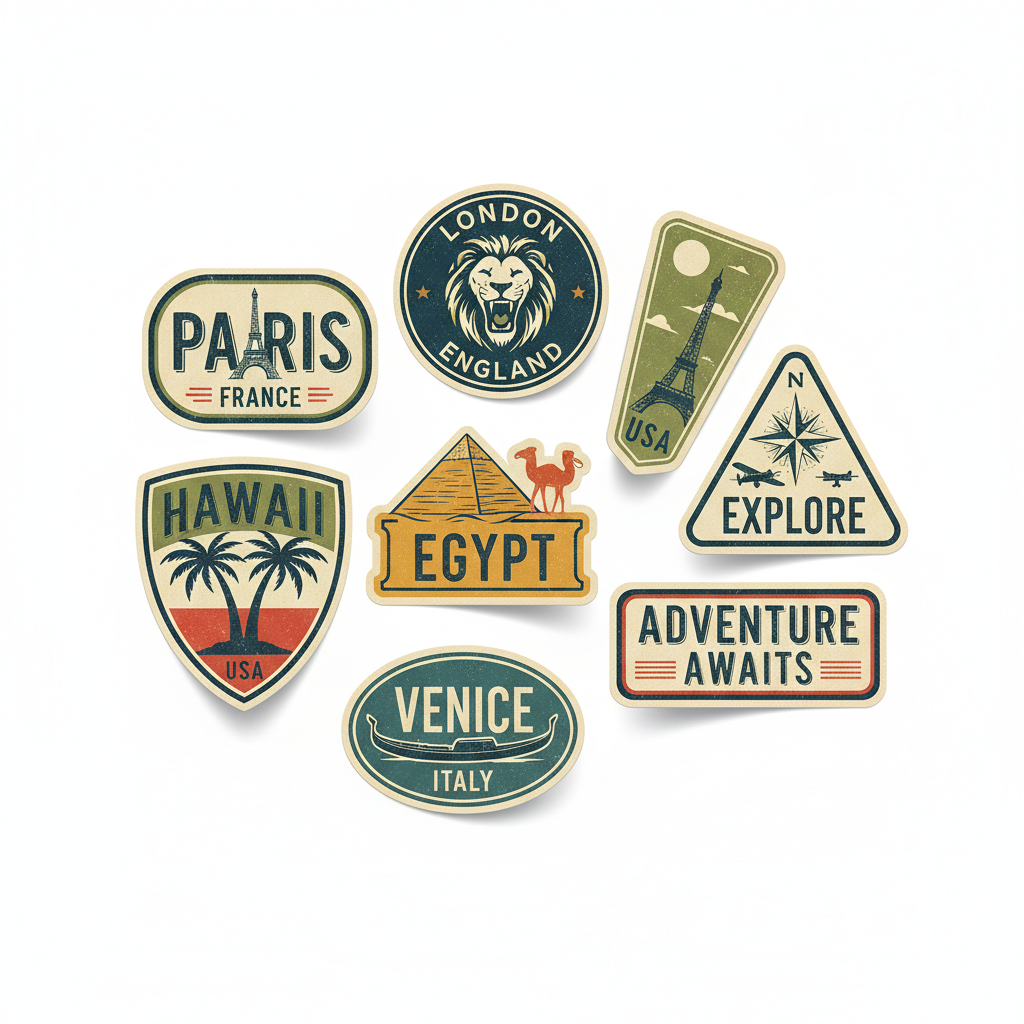 Vintage Travel Decal Set