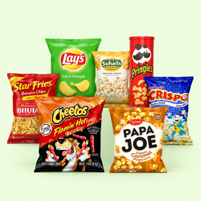 وجبات خفيفة ورقائق البطاطس Snacks & Chips