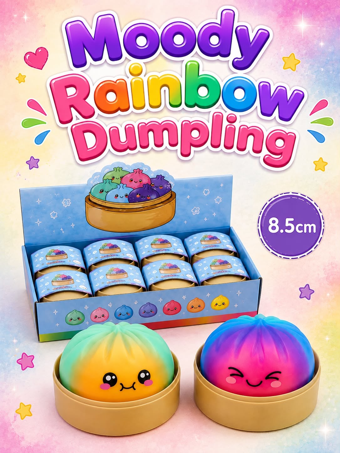 8.5cm Moody Rainbow Dumpling
